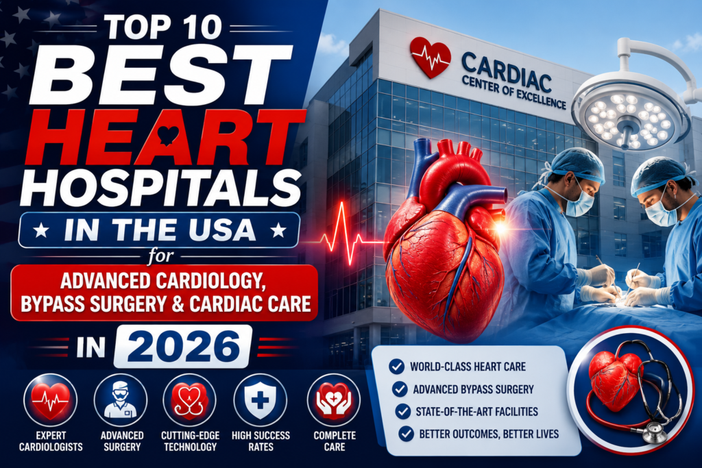 Top 10 Best Heart Hospitals in the USA for Advanced Cardiology, Bypass Surgery & Cardiac Care in 2026